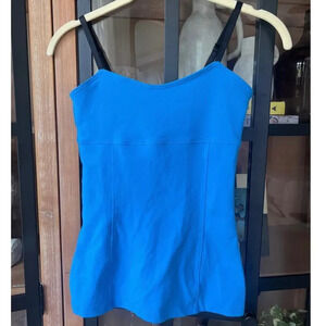 Beyond Yoga space dye tank top cobalt adjustable square neck workout sleeveless
